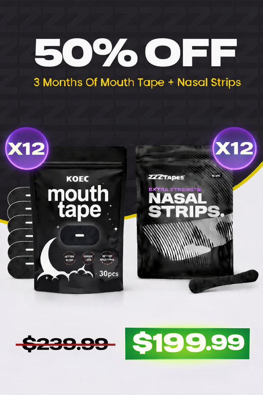 1 Year Mouth Tape + Nasal Strips Bundle