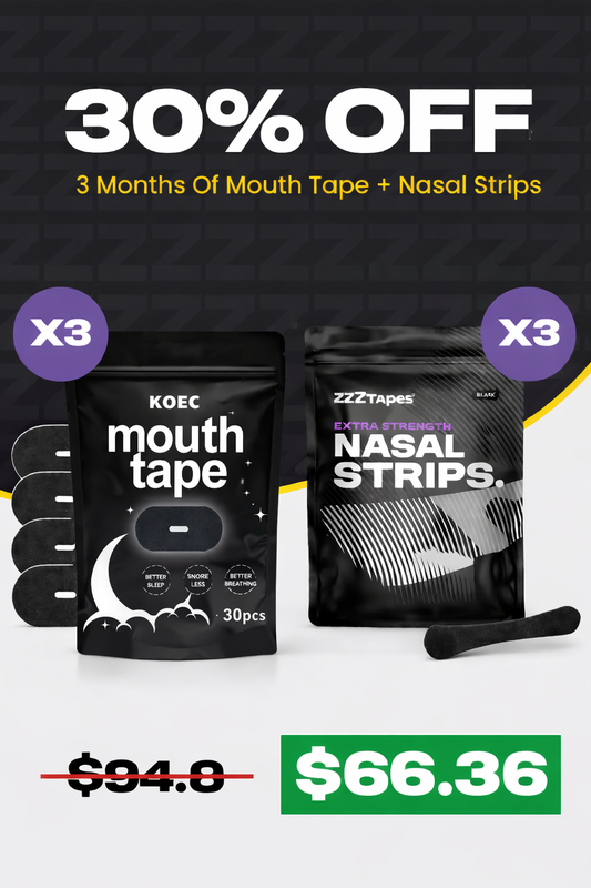 3 Month Mouth Tape + Nasal Strips Bundle